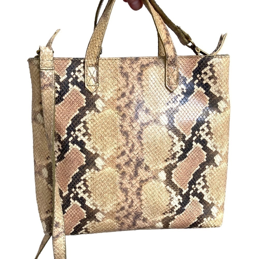Madewell python snake embossed transporter two wa… - image 5